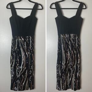 NWT DRESS THE POPULATION DRESS XXS BLACK NYE FESTIVE SEQUIN PARTY COCKTAIL